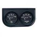 Auto Meter 2IN 2 GAUGE CONSOLE, OIL/ WATER, MECH, BLACK 2345